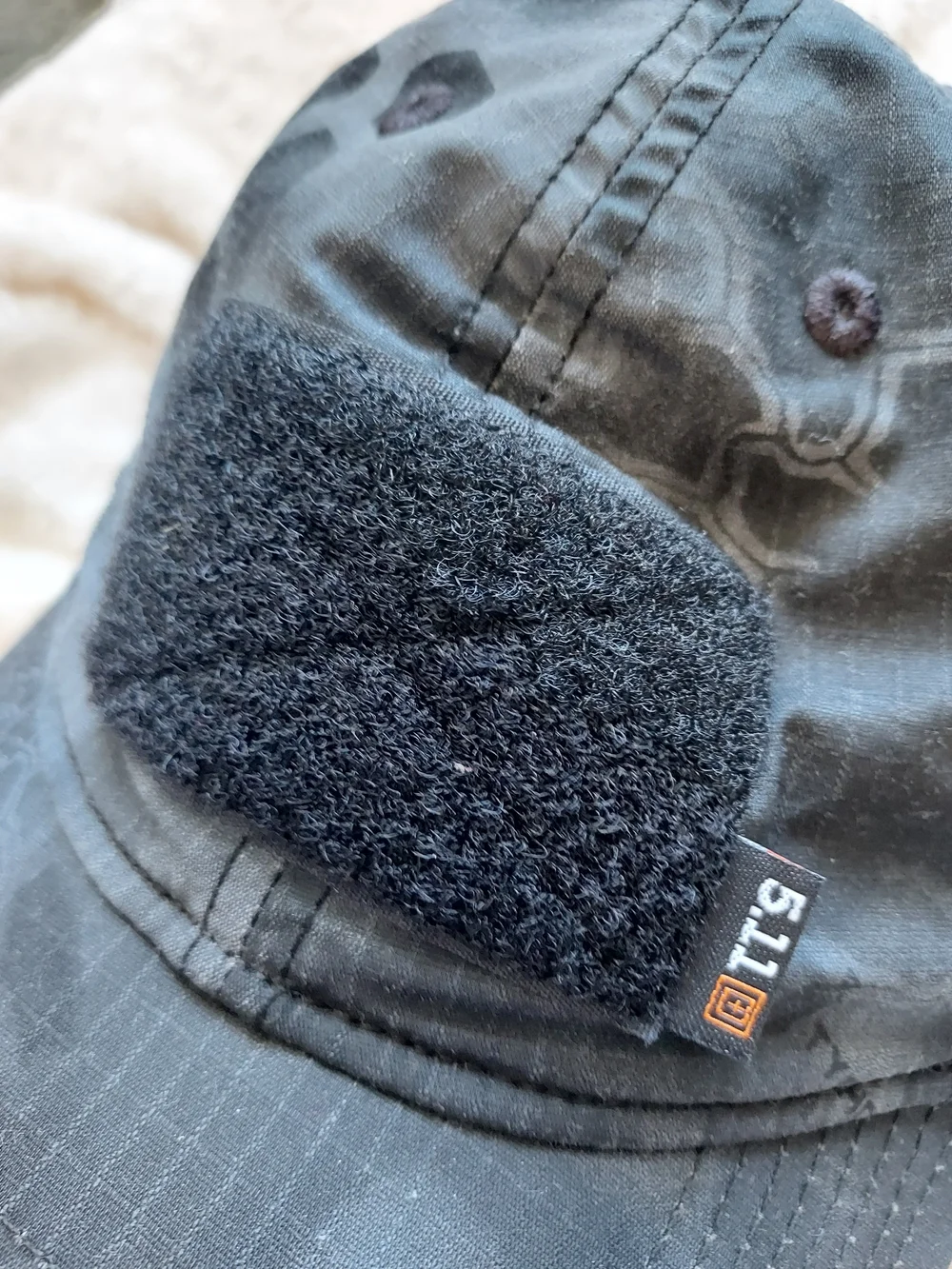5.11 Tactical Black Kryptek-Pattern Flag Bearer Adjustable One Size Patch Cap